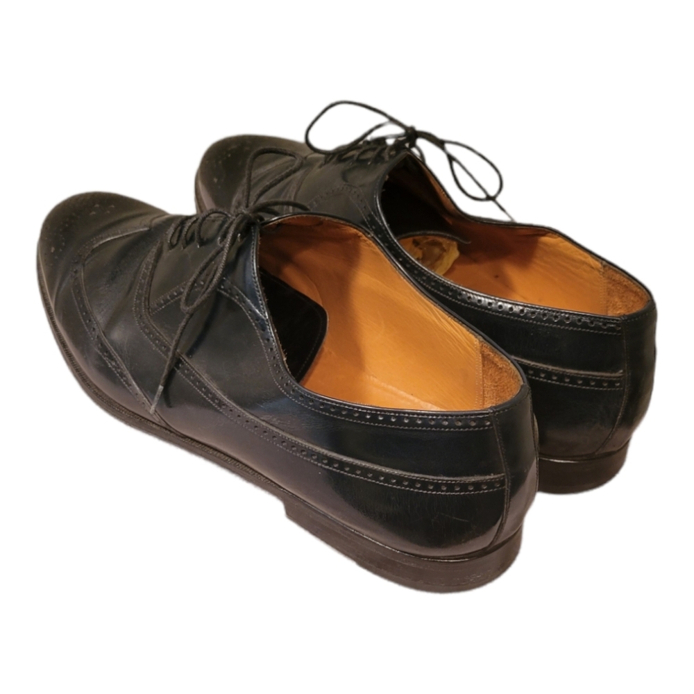 Mens Blue Suede Wingtip Dress Shoes - Size 12
